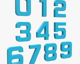 Plastic Numbers 3D-Modell