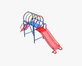 Playground Barrel Slide 01 Modello 3D