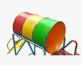 Playground Barrel Slide 02 Modelo 3D