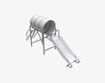 Playground Barrel Slide 02 3Dモデル