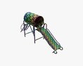 Playground Barrel Slide 02 3D 모델 