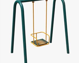 Playground Metal Swing 01 3D model