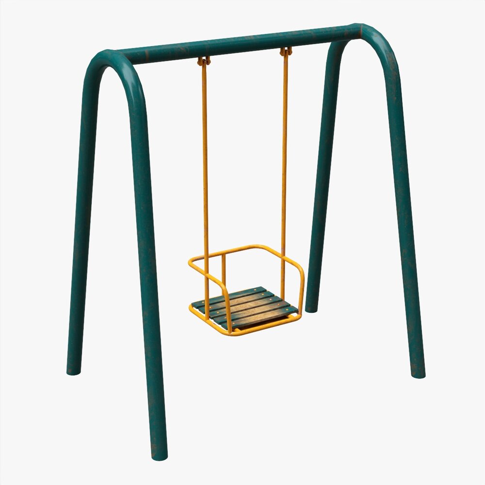 Playground Metal Swing 01 3D-Modell
