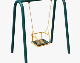 Playground Metal Swing 02 3D model