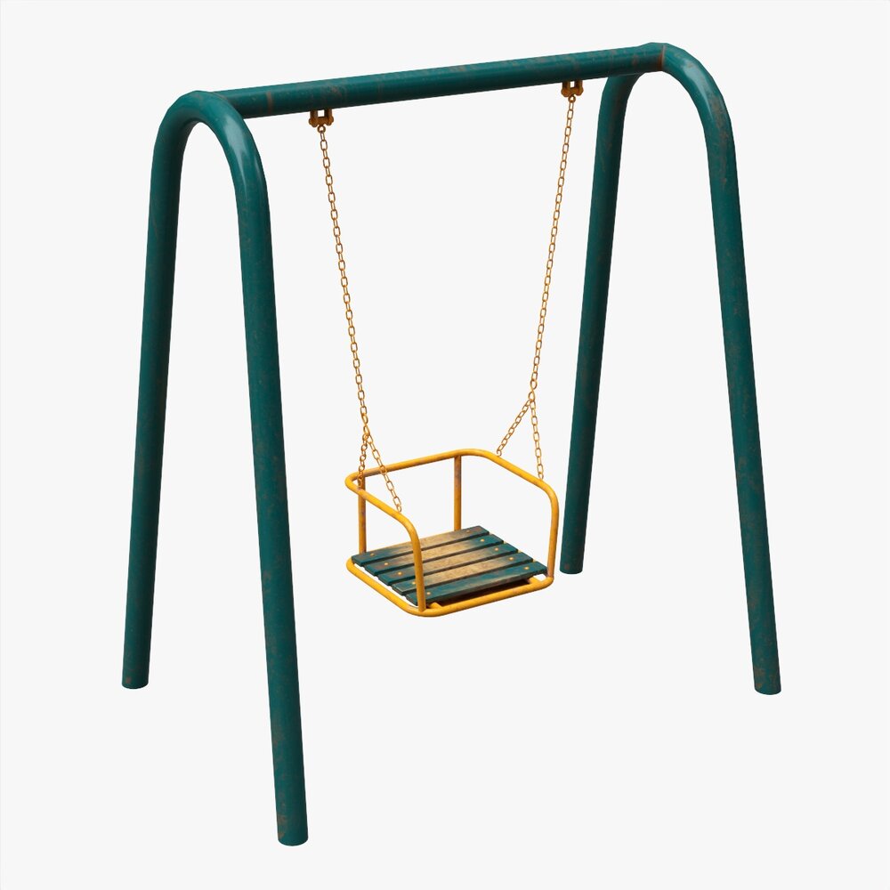 Playground Metal Swing 02 3D model