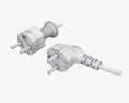 Power Cord Plugs 3D-Modell