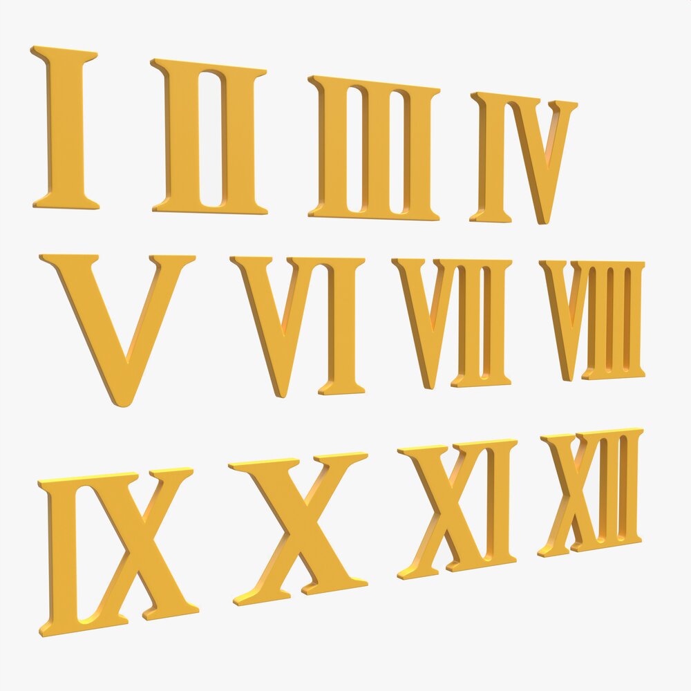 Roman Numbers Plastic 3D模型