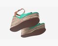 Turquoise Women Shoes 3D 모델 