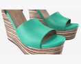 Turquoise Women Shoes 3D модель