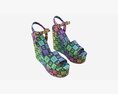 Turquoise Women Shoes 3D 모델 