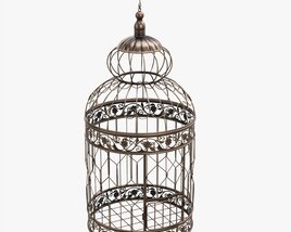 Victorian Style Bird Cage Modello 3D