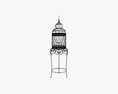 Victorian Style Bird Cage With Stand 3d model