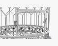 Victorian Style Bird Cage With Stand 3d model