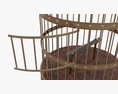 Vintage Metal Bird Cage 3D модель