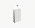 White Paper Bag With Handles 01 3D модель