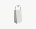 White Paper Bag With Handles 02 3d model