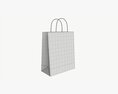 White Paper Bag With Handles 03 Modèle 3d
