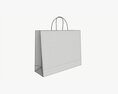 White Paper Bag With Handles 05 3d model
