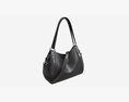 Women Shoulder Black Leather Bag Modello 3D