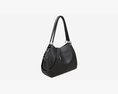 Women Shoulder Black Leather Bag Modèle 3d