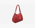 Women Shoulder Red Leather Bag 3D модель