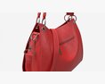 Women Shoulder Red Leather Bag Modelo 3D