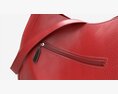 Women Shoulder Red Leather Bag 3D模型