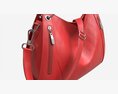 Women Shoulder Red Leather Bag 3d model