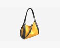 Women Shoulder Yellow Leather Bag Modèle 3d