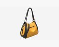 Women Shoulder Yellow Leather Bag 3D模型
