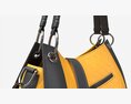 Women Shoulder Yellow Leather Bag Modelo 3d