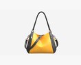 Women Shoulder Yellow Leather Bag 3D модель