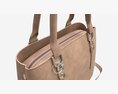 Women Summer Shoulder Bag Light Brown 3d model