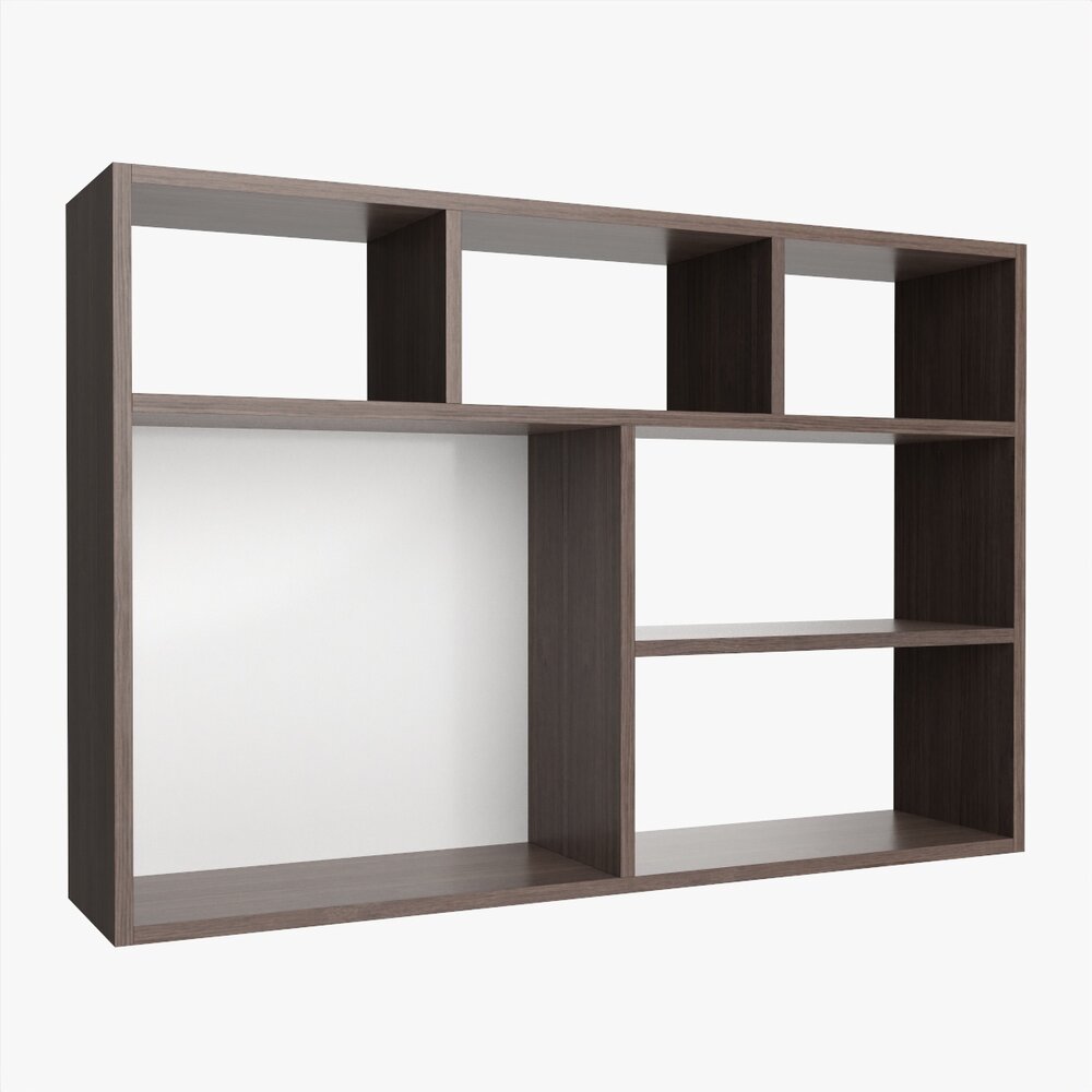 Wooden Suspendable Shelf 03 3D model