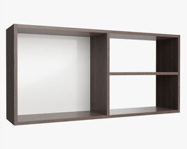 Wooden Suspendable Shelf 04 3D model
