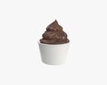 Ice Cream In White Paper Cup For Mockup Modelo 3d