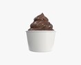Ice Cream In White Paper Cup For Mockup 3D модель