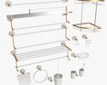 Bathroom Accessory Set Shelf Hanger 3Dモデル