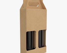 Beer Bottle Cardboard Carrier 03 Modelo 3D