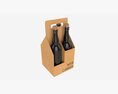Beer Bottle Cardboard Carrier 05 3d model