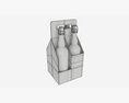 Beer Bottle Cardboard Carrier 05 3D-Modell