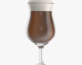 Beer Glass With Foam 01 3D model