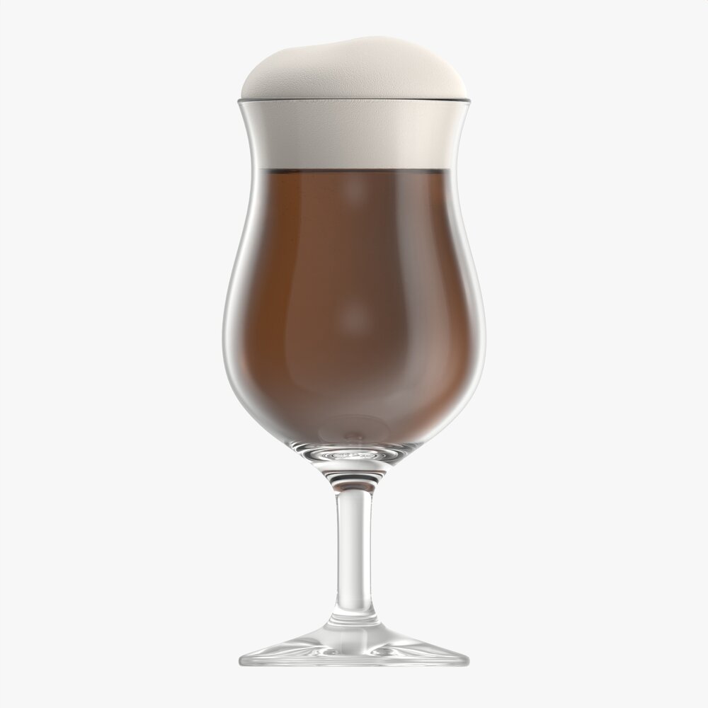 Beer Glass With Foam 01 3D-Modell