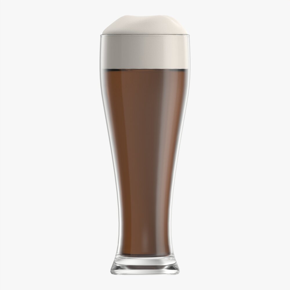 Beer Glass With Foam 02 3D модель