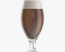 Beer Glass With Foam 03 3D model
