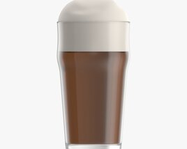 Beer Glass With Foam 05 3D 모델 