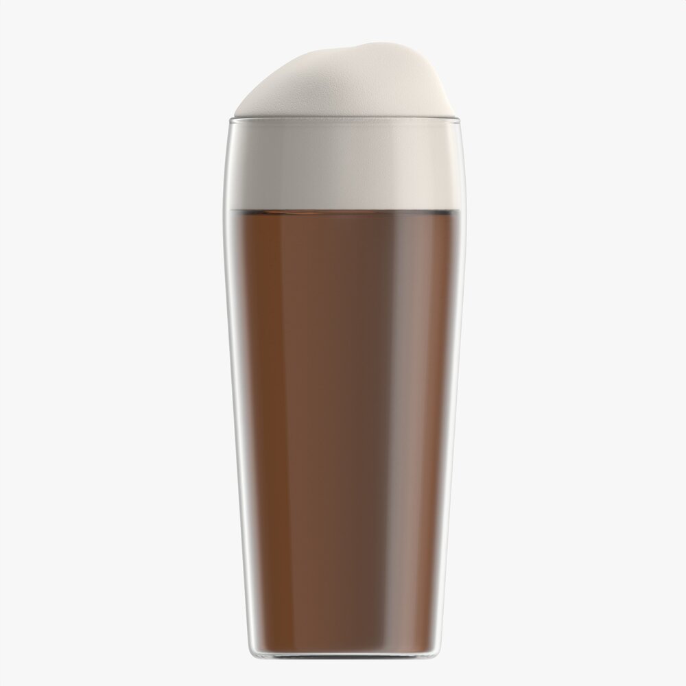 Beer Glass With Foam 06 3d model