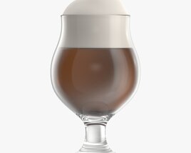 Beer Glass With Foam 07 3D model