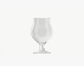 Beer Glass With Foam 07 3d model
