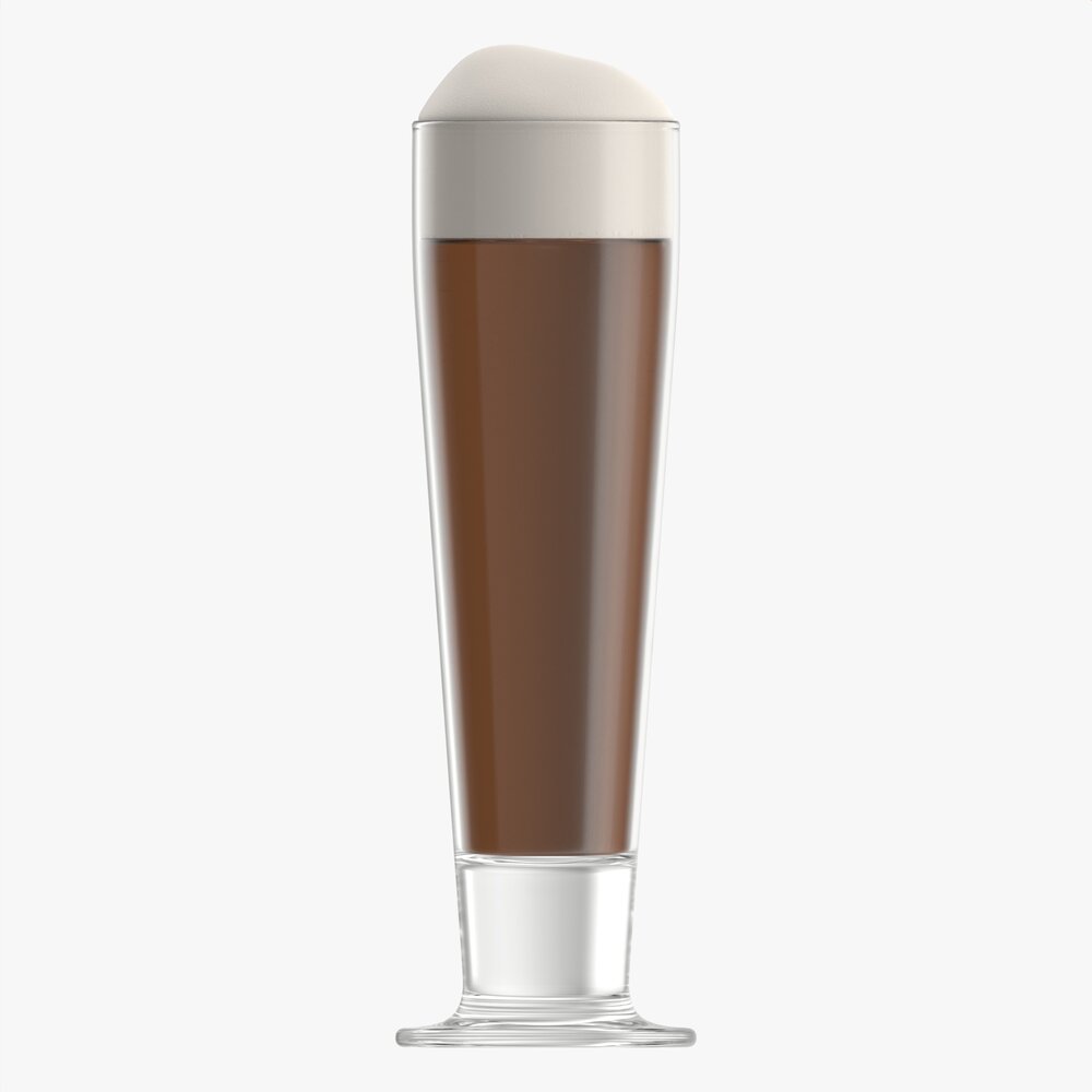 Beer Glass With Foam 08 3D модель
